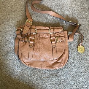 Vince Camuto Tan Leather Messenger Bag